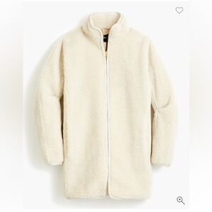 J Crew Zip Up Fleece Coat *IN TAN*